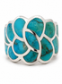 Sterling Turquoise Mosaic Inlay Ring