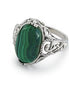 Malachite and Sterling Green Meadow Ring