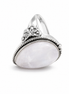 Rainbow Moonstone and Sterling Teardrop Ring