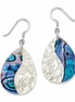 Abalone and Mother of Pearl Mosaic Sterling Earrings