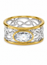 Sky Blue Topaz and 14K Two-Tone Over Sterling Band Ring