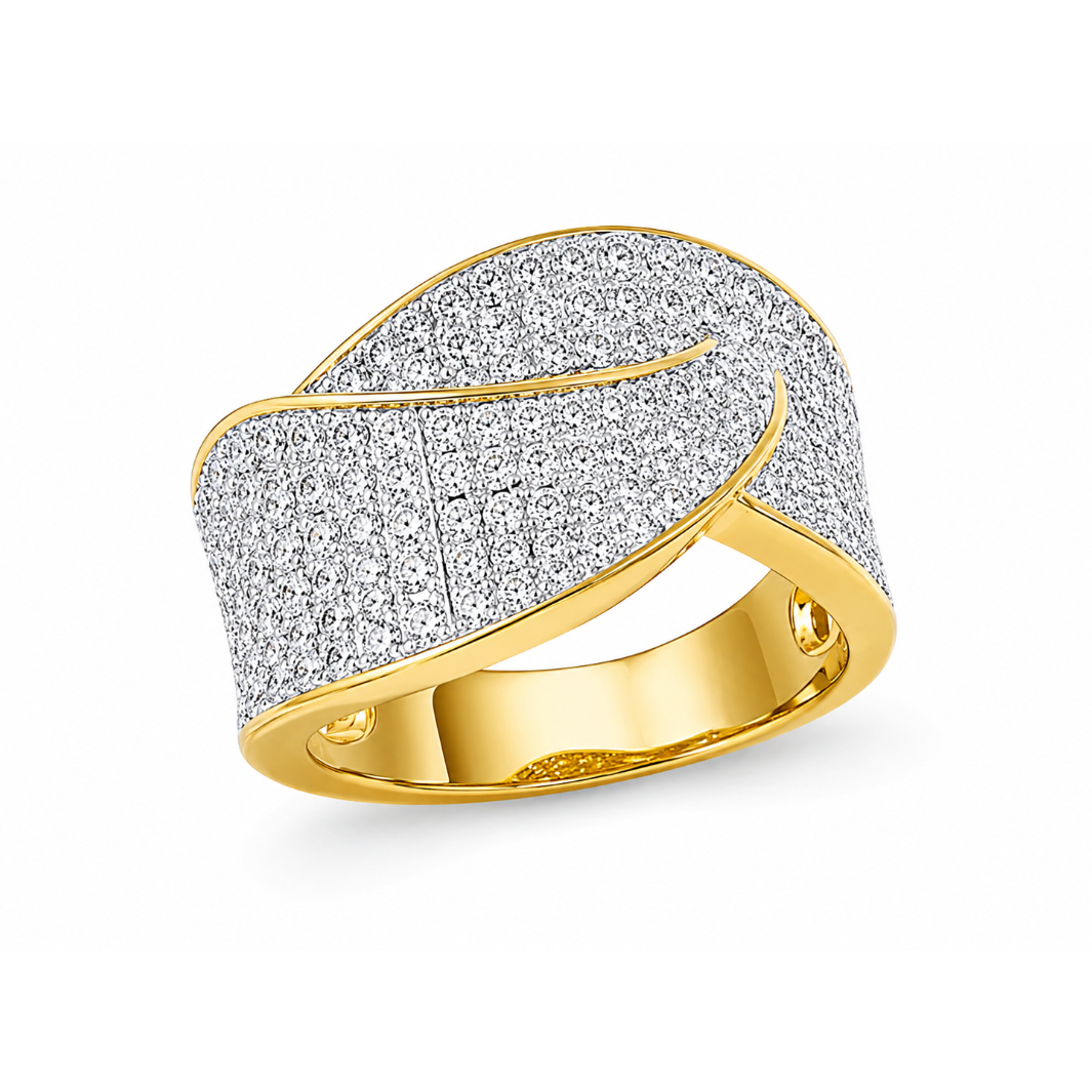 D-Accent and 14K Two-Tone Plated Glamour Ring