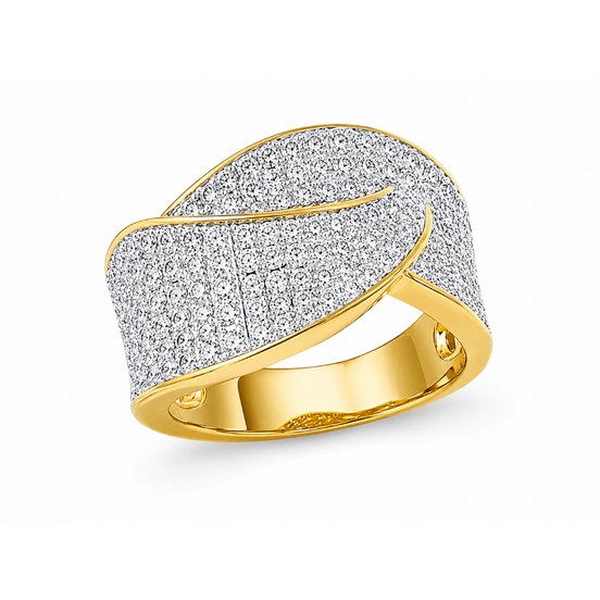 D-Accent and 14K Two-Tone Plated Glamour Ring