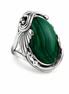 Malachite and Antiqued Sterling Ring