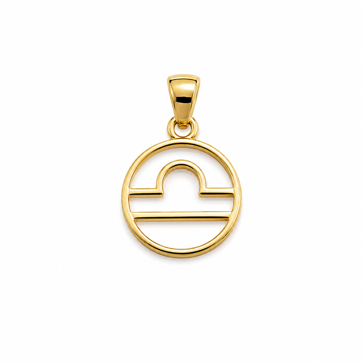 Mother of Pearl and Gold over Sterling Libra Pendant