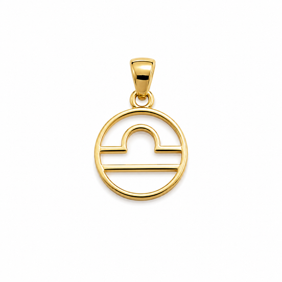 Mother of Pearl and Gold over Sterling Libra Pendant