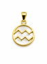 Mother of Pearl and Gold over Sterling Aquarius Pendant