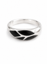 Black Onyx and Sterling Inlay Ring