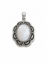 Rainbow Moonstone and Cabochon Sterling Pendant