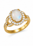Rainbow Moonstone CZ and Gold over Sterling Ring