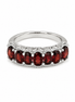 Garnet and Sterling Heightened Intricate Ring