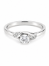 Aquamarine White Zircon and Sterling Ring
