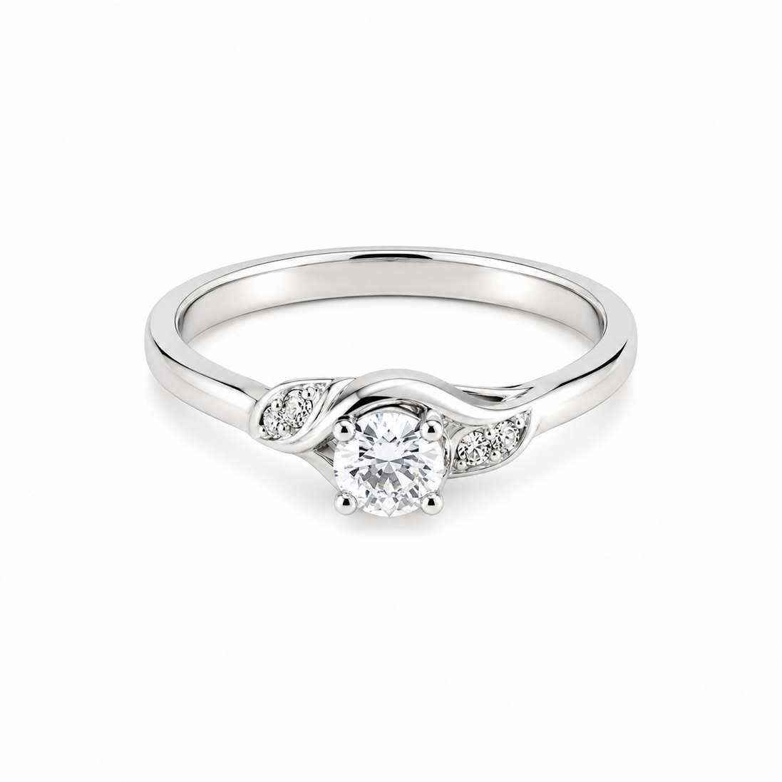 Aquamarine White Zircon and Sterling Ring