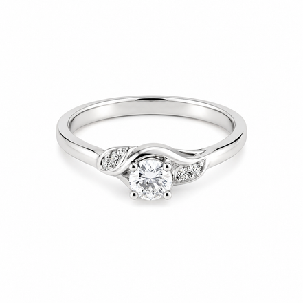 Aquamarine White Zircon and Sterling Ring