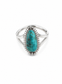Turquoise and Antiqued Sterling Free Spirit Ring