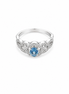 Swiss Blue Topaz CZ and Sterling Ring