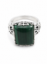 Malachite and Antiqued Sterling Alluring Ring