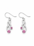 Multi-Gemstone and Sterling Elegant Twist Earrings