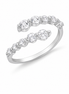 White Topaz and Sterling Bypass Ring