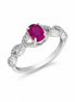 Ruby and Sterling Infinity Band Ring