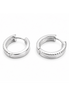 Sterling Beaded Edge Huggie Hoop Earrings