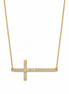 Crushed Diamond and Gold over Sterling Necklace