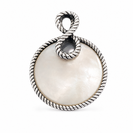 Antiqued Sterling Boho Slide Pendant