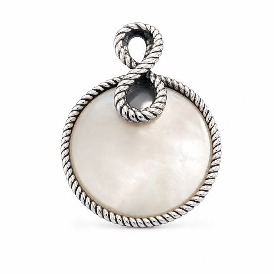 Antiqued Sterling Boho Slide Pendant