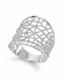 Sterling Textured Lattice Ring
