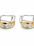 Two-tone Gold over Sterling Twist Turn Omega Back Earrings