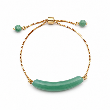 Aventurine and Gold-Plated Good Fortune Bracelet