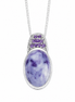 Mexican Purple Opal Amethyst and Sterling Pendant