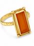 Carnelian and 14K Gold over Sterling Ring