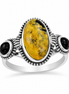 Bumblebee Jasper Black Onyx and Sterling Ring