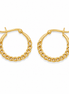 Gold over Sterling Linked Hoop Pierced Earrings