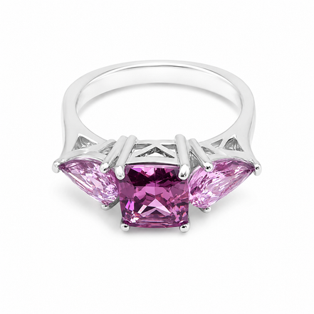3.5 Carat TW Amethyst and Sterling Ring