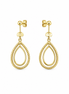 Gold over Sterling Layered Open Drop Post Earrings