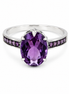 Amethyst Rhodolite Garnet and Sterling Ring