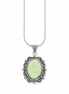 Lemon Magnasite and Antiqued Silver Pendant