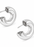 Sterling A La Mode Half-Hoop Post Earrings