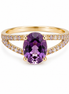 CZ and Gold over Sterling Crossover Ring