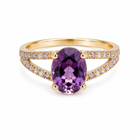 CZ and Gold over Sterling Crossover Ring