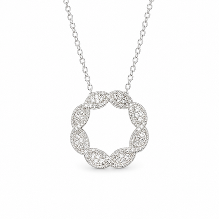 CZ and Sterling Eternity Slide Pendant 18 to 20 inch chain