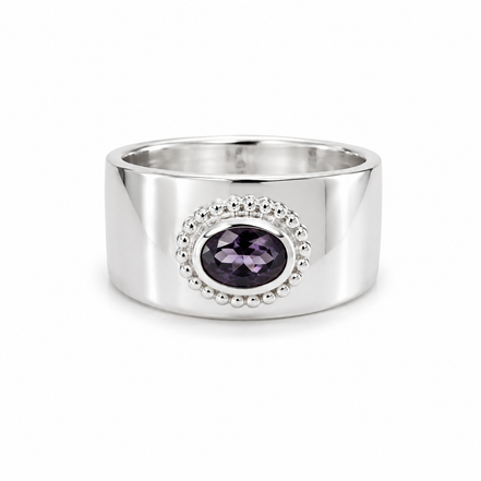 Tanzanite White Zircon and Sterling Ring