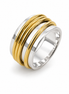 Sterling and Gold-Plated Spinner Band Ring