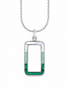 Mother of Pearl Amazonite Malochite and Sterling Pendant