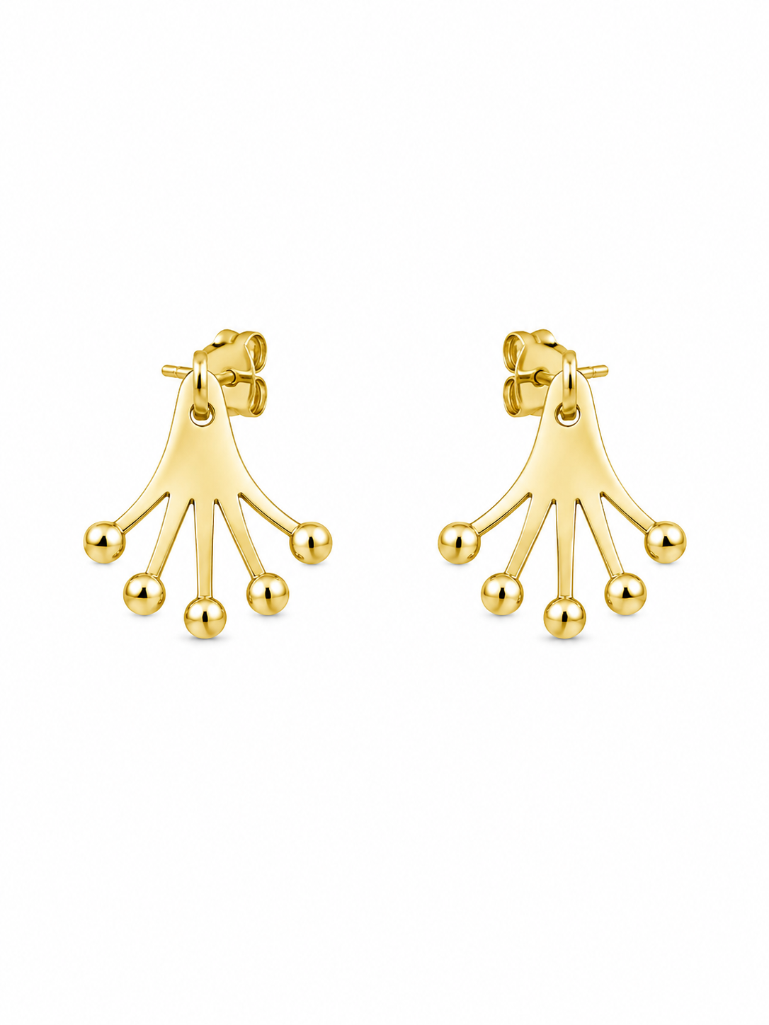 Gold over Sterling Floating Bead Illusion Earrings