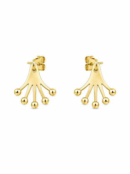 Gold over Sterling Floating Bead Illusion Earrings