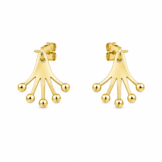 Gold over Sterling Floating Bead Illusion Earrings