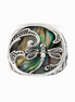 Abalone and Antiqued Sterling Dragonfly Ring